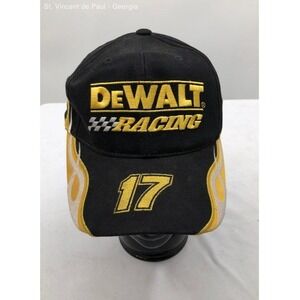 Unisex Nascar Black Dewalt Racing Hat Adjustable Cars - Size OSFA